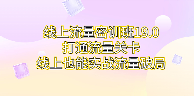 线上流量密训班：打破流量关卡，实战线上流量破局-秦汉日记