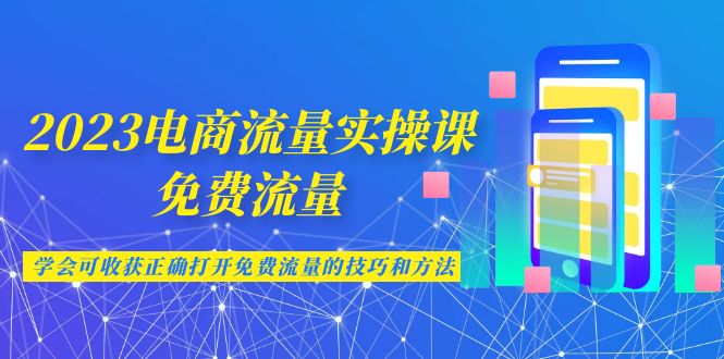 2023电商流量实操课：学会正确打开免费流量的技巧和方法-秦汉日记