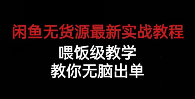 闲鱼无货源最新实战教程，喂饭级教学，教你无脑出单【揭秘】-秦汉日记