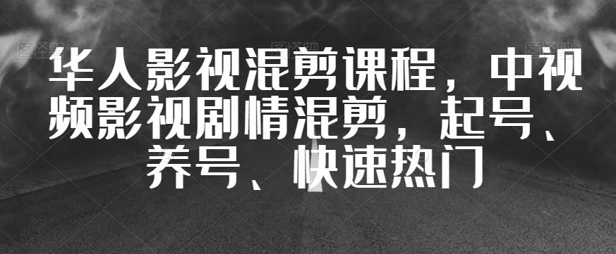 华人影视混剪课程，中视频影视剧情混剪，起号、养号、快速热门-秦汉日记