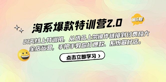 淘系爆款特训营2.0从选品上架到付费放大 全店运营 打爆款 做好店-秦汉日记