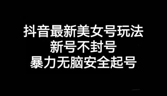 抖音最新美女号玩法，新号不封号，暴力无脑安全起号【揭秘】-秦汉日记