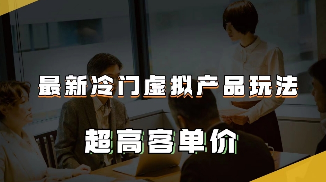 最新冷门虚拟产品玩法，月入2-3万＋，超高客单价让你收入翻倍-秦汉日记