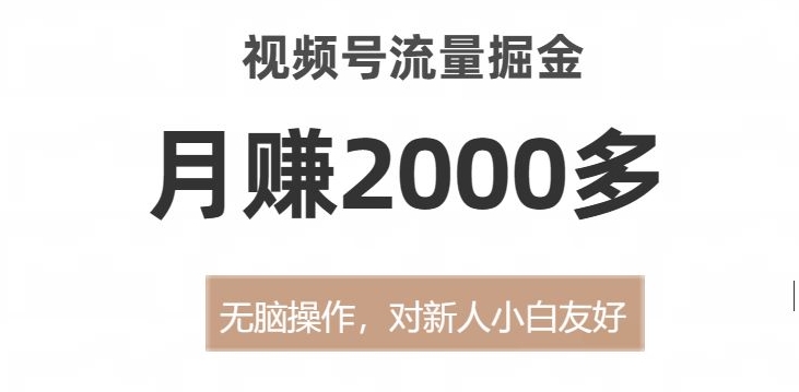 视频号流量变现宝典，无脑操作月赚2000多【揭秘方法】-秦汉日记