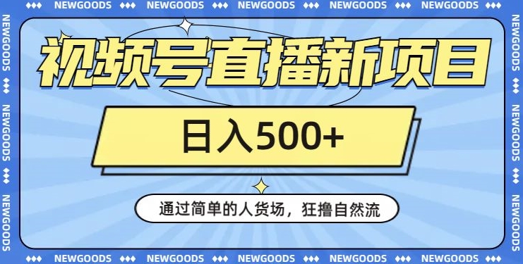 视频号直播打造新项目，简单人货场吸引自然流，轻松日入500-秦汉日记