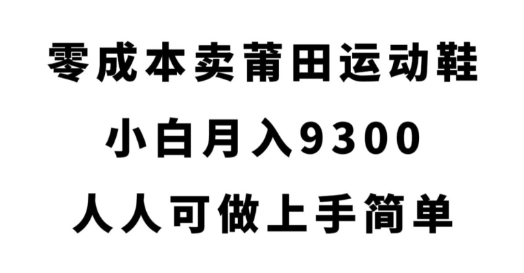 揭秘零成本创业，赚取莆田运动鞋利润的方法-秦汉日记