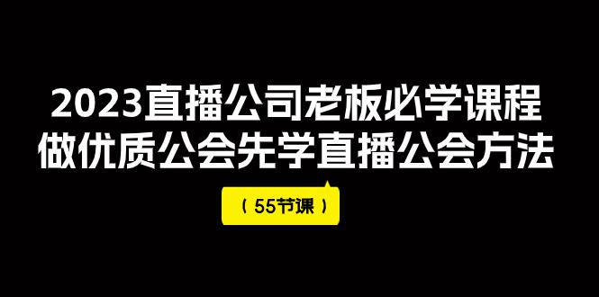 2023直播公司老板必学课程，做优质公会先学直播公会方法（55节课-秦汉日记