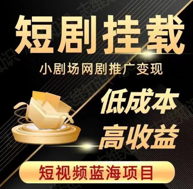 2023年短视频蓝海项目：抖音快手短剧推广攻略，低成本高收益教程-秦汉日记