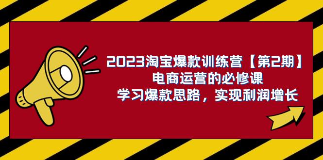 2023淘宝爆款训练营：电商运营，学习爆款思路 实现利润增长-秦汉日记