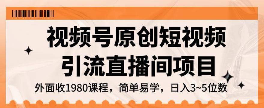 视频号原创短视频引流直播间项目，轻松实现日入3~5位数的项目-秦汉日记