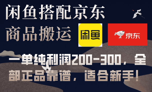 闲鱼搭配京东备份库搬运，一单纯利润200-300，全部正品，适合新手-秦汉日记