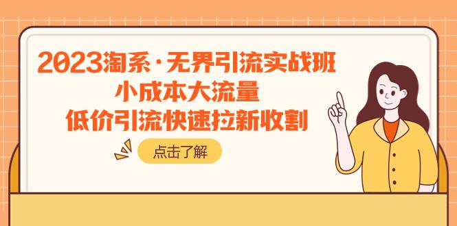 2023淘系·无界引流实战训练营：小成本大流量，低价引流快速拉新-秦汉日记