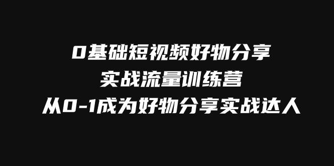 零基础短视频好物分享实战流量训练营，轻松抢占短视频红利-秦汉日记