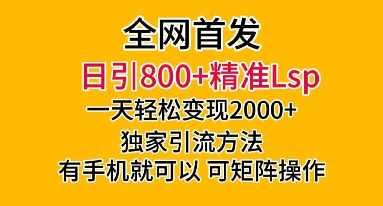 全网首发！日引800+精准老色批，一天变现2000+，独家引流方法-秦汉日记