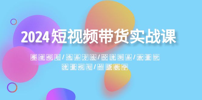 2024短视频带货实战课：赛道规划·选品方法·投流测品·放量玩法-秦汉日记