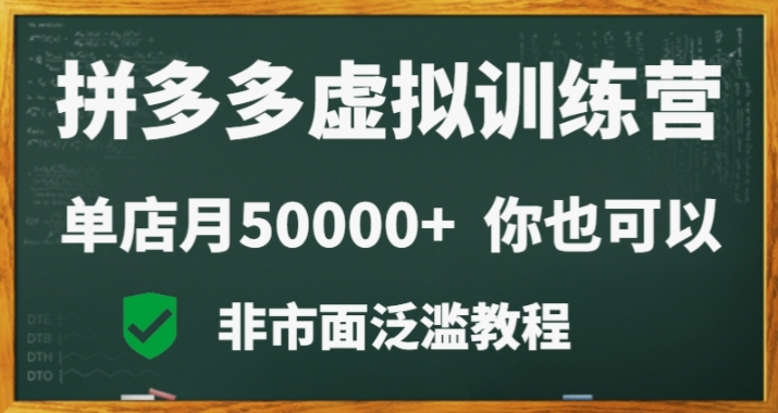 拼多多虚拟产品电商训练课：月入30000+你也行，暴利稳定-秦汉日记