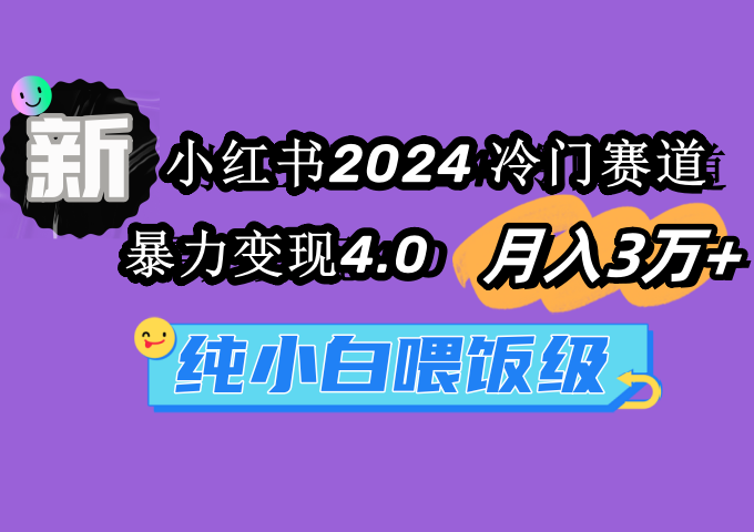 小红书2024冷门赛道 月入3万+ 暴力变现4.0 纯小白喂饭级-秦汉日记