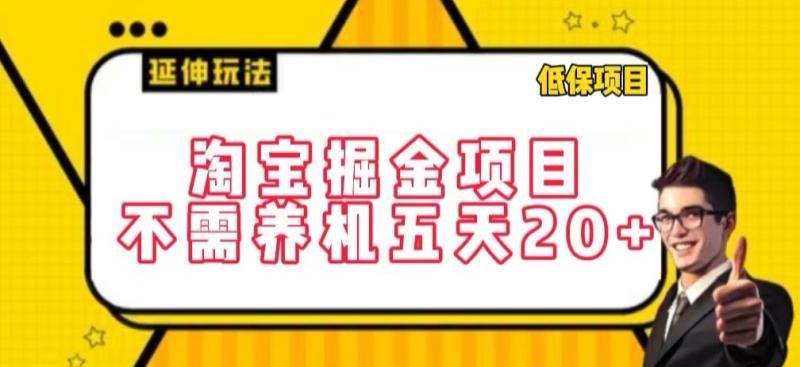 淘宝掘金项目，不需养机，五天20+，每天只需要花三四个小时-秦汉日记