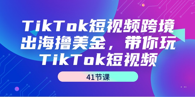 TikTok短视频跨境出海撸美金，带你玩TikTok短视频（41节课）-秦汉日记