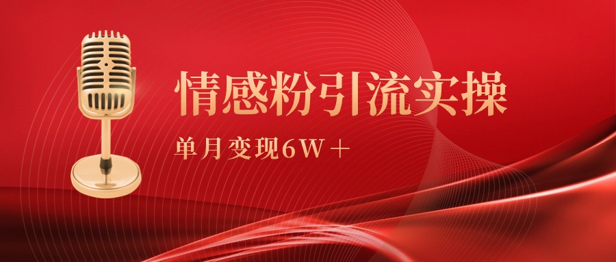 单月变现6w+，情感粉引流变现实操课-秦汉日记