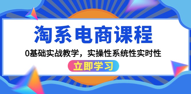 淘系电商课程，0基础实战教学，实操性系统性实时性（15节课）-秦汉日记