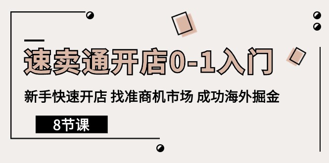 跨境电商速卖通开店0-1入门，快速开店 找准商机市场 成功海外掘金-秦汉日记