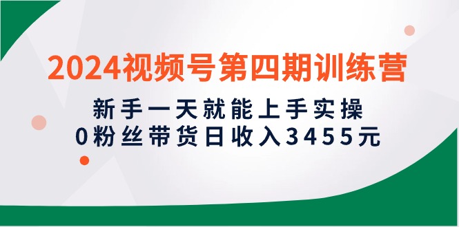 2024微信视频号带货实操攻略：新手上手实操，0粉丝日入3455元-秦汉日记